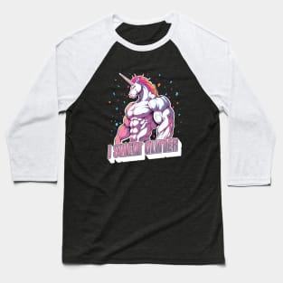 Unicorn I Sweat Glitter Funny Gym Workout Baseball T-Shirt